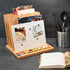Bamboo Wood Desk Organizer: 3-Tier Non-Slip File Holder, Mail Organizer, Effortless Assembly, Perfect for Desk System