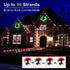 33ft 50 C9 Brizled Red & White Christmas Lights, LED Faceted String Lights Outdoor, Linkable Christmas Tree Light, UL