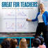 Houseables Magnetic Grid Whiteboard, 32"x32", White, Dry Erase Graph Board with XY Axis for Math, Algebra, Geometry