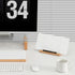Desktop Glass Weekly Planner Whiteboard with Detachable Wood Stand, 12x6" - Portable Dry Erase Calendar for Home