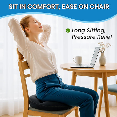 K.jots Tailbone Donut Seat Cushion - High Density Memory Foam, Hemorrhoid Relief & Relief, Sciatica, Postpartum