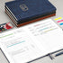 EMSHOI Meeting Notebook for Work, 240 Pages A4 Project Planner, PU Leather Hardcover, 8.5" x 11", Blue