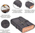 Vintage Leather Journal by LEATHER VILLAGE, 200 Handmade Deckle Edge Paper, Black, 6X4 inches (A6) with Key Closure