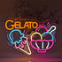 Dimmable,15.7511.8inches Gelato Neon Sign, Neon Lights Hanging Wall Art Decoration for Restaturant Shop Food Truck