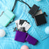 Outus 3 Pieces Waterproof ID Card Holder with Floating Sports Case Locker and Rope (Black Purple Lake Blue)