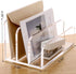 SANRUI Acrylic File Mail Desktop Organizer Sorters,3 Compartments Laddered Clear Desk Letter Organizer Office Document Sorter,Multifunction Envelope Folder Racks Holders for Office,Home, School by SANRUI