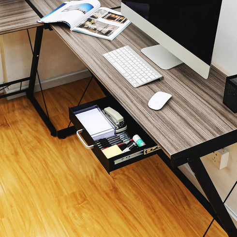 Gome Under Desk Pull-Out Drawer, Easy Slide-Out Storage Organizer for Office Mounted, Ideal for Sit-Stand Workstation