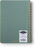 DesignWorks Ink A5 6" x 8.25" Juniper Green Textured Paper Notebook Journal with Gold Accents, Lined Pages, and Durable Spiral Binding for Work, Writing, Journaling by DesignWorks Ink