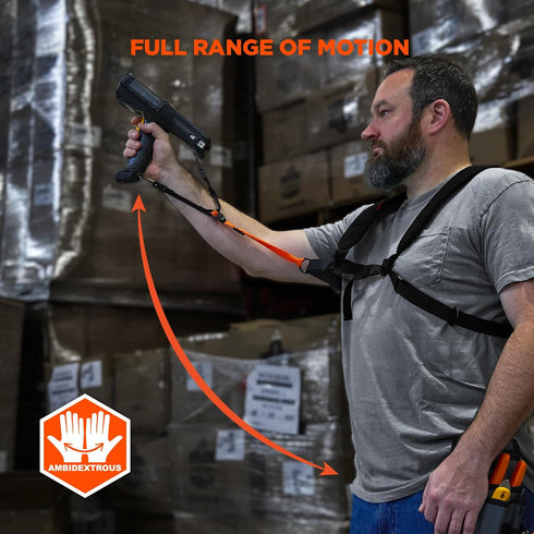 3142 Ergodyne Squids Padded Shoulder Barcode Scanner Harness with Attachment Lanyard for Mobile Computers