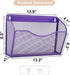 EASEPRES Wall File Holder Organizer, Purple 3 Pockets Hanging File Organizer for Home Office Supplies