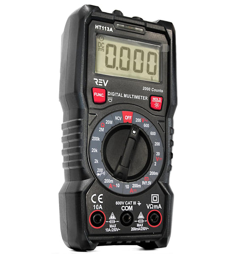 VViViD REV Digital Multimeter (2000 Counts) for AC/DC Electric Battery and Live Wire Testing