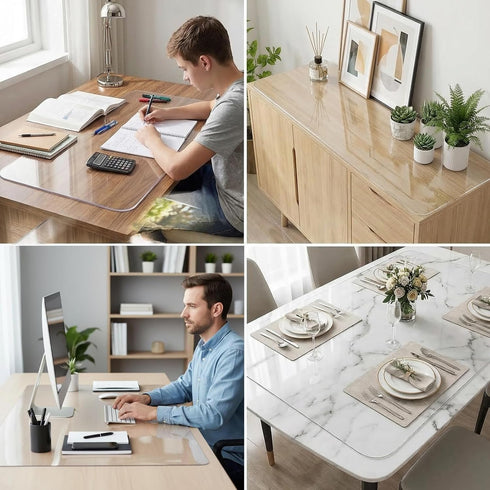 PIPRE 13"x15", Dual-Sided Desk Pad Protector, Desk Mat with Non-Slip - Waterproof PVC Office Desk Blotter for Mouse