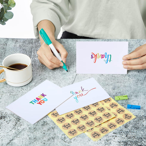 60 Ohuhu Coloring Markers & Thank You Cards with Envelopes