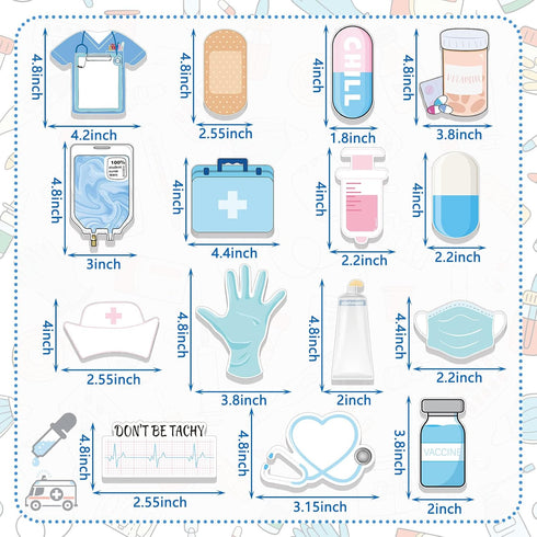 Mini Funny Nurse Sticky Notes CNA Gifts Nursing Student Essentials Medical Themed Mini Sticky Notes Assorted Sticky Note Pads Self Stick Cute Memo Pads for Nurse Gifts Hospital School(15 Pads)