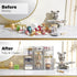 Prsildan Acrylic Drawer Organizer Set of 3 with 15 Drawers, Clear Stackable Storage for Makeup, Jewelry, Office