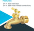 Eastman Brass Garden Valve, 3/4 Inch MIP x 3/4 Inch MHT Outdoor Spigot