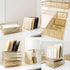 Gold Desk Organizer, Gold Office Accessories Set for Women, Includes Detachable File Organizer, Stackable Paper Tray,