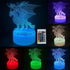 JOCHUI 3D 16 Dragon Night Light, Anime Dragon Illusion Table Lamp with Colors Remote Control Touch Lamp LED USB Night