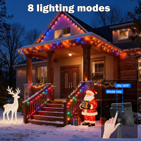 4 Pack 146Ft 400 8 SOLARBABY Solar Christmas Lights Outdoor,Total LED Solar String Lights Outdoor with Modes,Waterproof