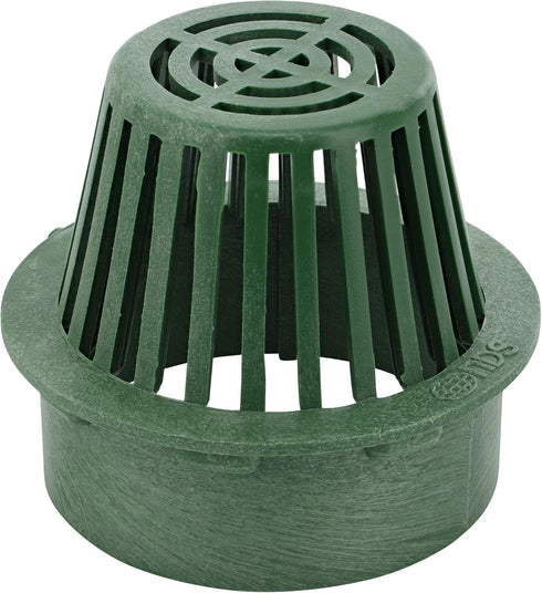 6 in. Atrium Grate, Green Plastic, Connects to 6 in. Spee-DBasin, 6 in. Drain Pipes and Fittings