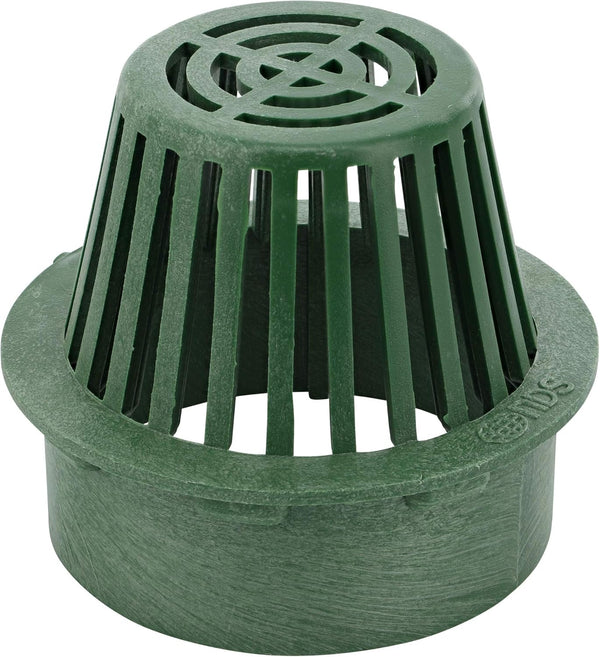 6 in. Atrium Grate, Green Plastic, Connects to 6 in. Spee-DBasin, 6 in. Drain Pipes and Fittings