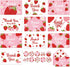 Whaline 50 Pcs Strawberry Thank You Cards Greeting Cards with Envelopes Stickers