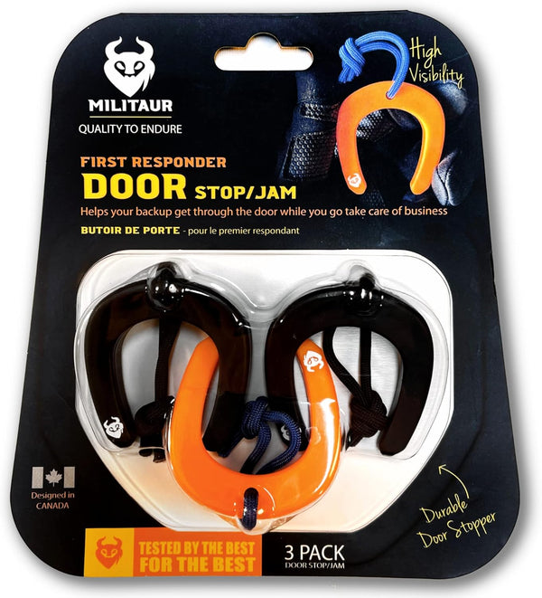 First Responder Door Stop/Jam Multi (3 Pack), Tactical Tool for Police, EMS, Firefighters, Security