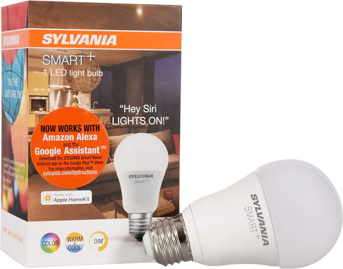 SYLVANIA SMART+ Bluetooth Full Color and Tunable White A19 LED Bulb, Fully