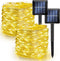 Dazzle Bright 2 Pack Solar String Lights Outdoor, Total 80FT 240LED Solar