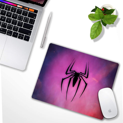 Spider Mouse Pad, Small Computer Mouse Pad with Personalized Galaxy Spider Design, Non-Slip Rubber