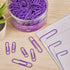 Purple 500pcs Assorted Sizes Paper Clips, Vinyl Coated for Office, School