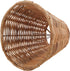 Aspen Creative 51003 3" 6" 5-1/4" Empire Clip-On Chandelier Lamp Shade, Natural Rattan, Top x Bottom x Slant Height
