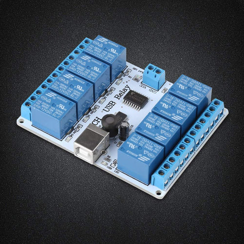 8CH 12V USB Relay Module Controller FTDI chip Type B USB Relay Board for Automation Robotics