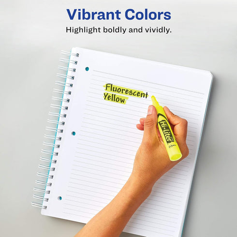 AVERY Hi-Liter Desk-Style Highlighters, Smear Safe Ink, Chisel Tip, Value Pack 36 Fluorescent Yellow Highlighters