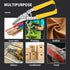 Heavy Duty Scissors, Cardboard Scissors, with Finely Serrated High Carbon Stainless Steel Blades- easy Cuts Electrical Cable Notch, Gardening Pruning, Leather, Solid Copper Wire, Insulated Cable, etc by QUIUMES