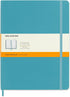 Moleskine Classic Notebook - Soft Cover, XL (7.5" x 9.5"), Ruled/Lined, 192 Pages in Reef Blue