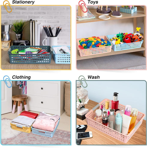 4Pcs 4A DLUCKY Classroom Organization and Storage Paper Tray Holds Paper, Trays for Classroom Toy, Crayons, Handicrafts
