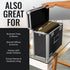 Vaultz File Organizer Storage Box, 14 x 7 x 12.19 Inch, Portable Locking Storage Totes with Dual Combination Locks