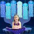 Lonfliness 12 Set LED Jelly Fish Paper Lanterns with Lights Blue Hanging Jellyfish Party Decoration Under The Sea Light
