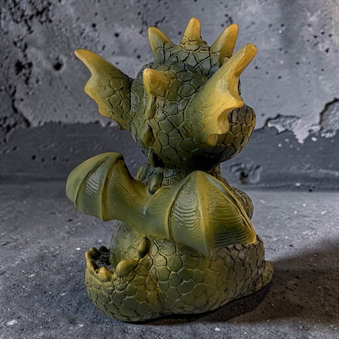 4 Top Brass Dragon Eyeglasses Holder Stand Resin Glasses Holder for Desk, Nightstand & Office Tall Fun Cute Figurine