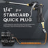 High Volume Air Blow Gun, Brass Adjustable Nozzle, 2 pcs Steel Extensions, 13.7 Inch Universal Blow Hose