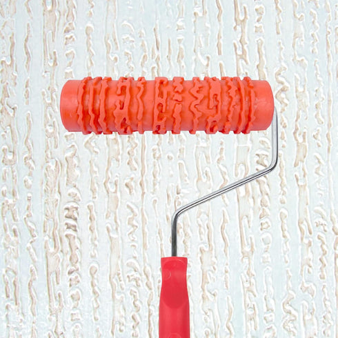 7'' Patterned Paint Roller for Wall Decoration, Classic Brick Embossing Texture Rubber Roller, DIY Paint Art Tool for