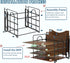 LUCYCAZ File Organizer for Desk, 4 Tier Wood Desk Organizer for Hanging File Folders, Desktop File Organizer for Office