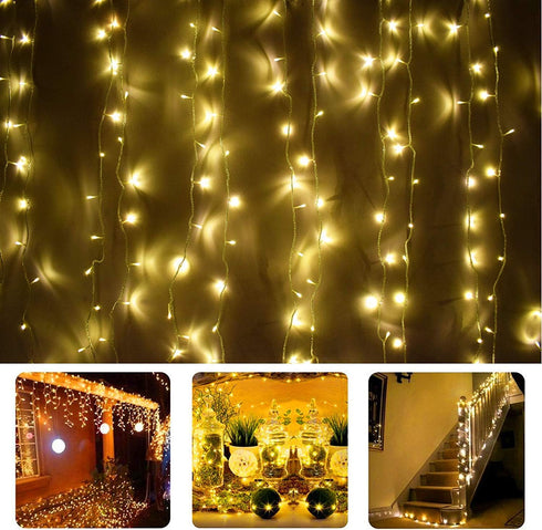 98FT 200 LEDs Waterproof String Lights, Fairy Lights with 8 Modes and Memory for Home, Garden, Wedding, Party,