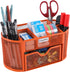 EasyPAG Desk Organizer - Multi-functional Mesh Desktop Caddy with Drawer for Office Supplies, Orange