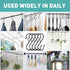 12 Pcs S Hooks, 3.5 Inch Stainless-Steel Heavy-Duty Hooks for Hanging Kitchen Utensils, Pots, Pans, Clothes, Plants,