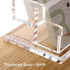SANRUI Business Card Holder for Desk, Clear Acrylic Horizontal Business Card Display Stand with 2 Slots