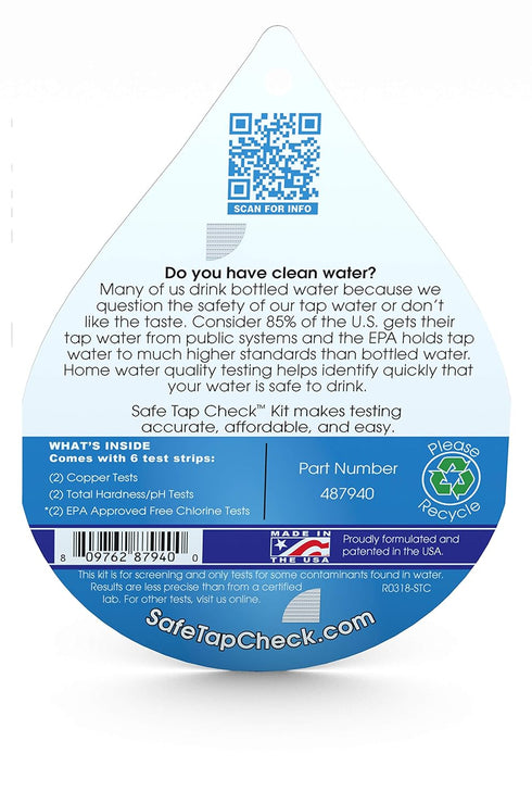 Industrial Test Systems Safe Tap Check, Home Water Test Kit