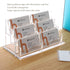 Clear Acrylic Business Card Holder Display for Desk - 3 Tier 6 Slot Stand, Holds 300 Cards - 1 Pack