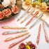 Glenmal Floral Pens, Flower Ballpoint Pens, Fancy Pretty Metal Retractable Black Ink Pens, 12 Pcs